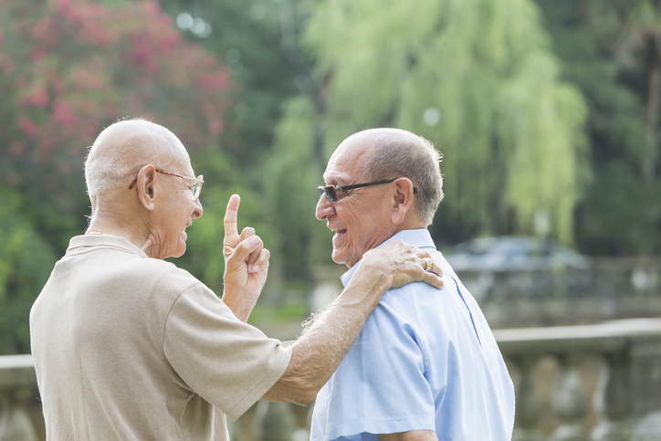two older men outside - proactive healthcare benefits